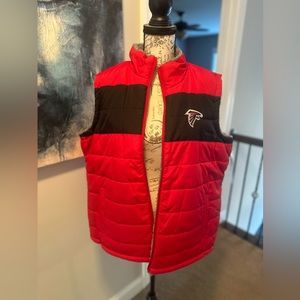 Women's NFL Atlanta Falcons by Carl Banks Red/Gray Reversible Full-Zip Vest